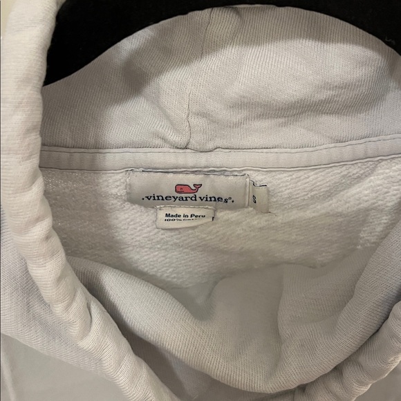 Vineyard Vines 100% Cotton Silver Gray/Icy Blue Cowl Neck Sweatshirt - Picture 2 of 4